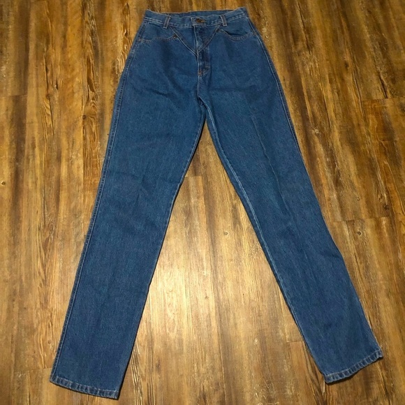 VTG Ozark Mountain Jeans Women's 28 Bareback High Rise Straight Leg Made in USA - Picture 1 of 6